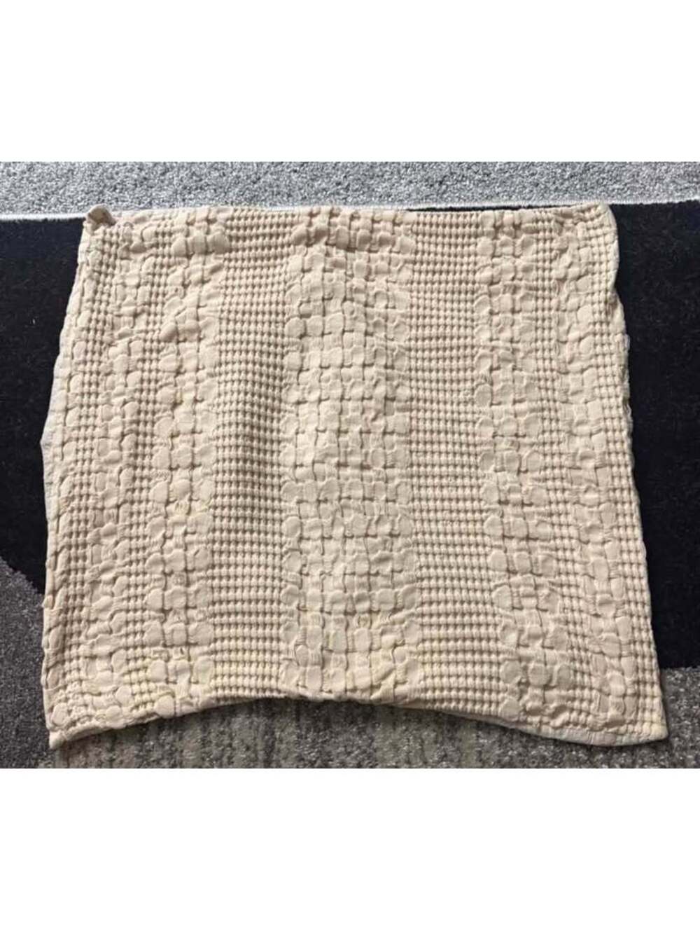 (1) 24”x22” VHC Brands Cream Textured Pillow Cover